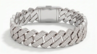 Pulsera Clásica Unisex de Diamante Natural con Corte Brillante Redondo, Chapada en Oro de 18K, para Bodas y Aniversarios