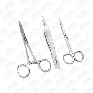Instrumento de Práctica de Sutura, Instrumentos Quirúrgicos para Entrenamiento Médico, Kit de Acero Inoxidable con Piel Humana de Silicona - Product Image 2