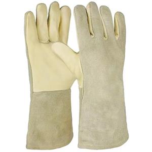 Mitaines résistantes à la chaleur personnalisées, gants de soudeur TIG, gants de sécurité en cuir à manches longues pour la soudure - Product Image 1