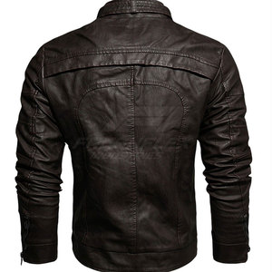 High Quality Casual Stand Collar Breathable Quick Dry Men's <b>Leather</b> <b>Winter</b> <b>Jacket</b> Best Selling - Product Image 2