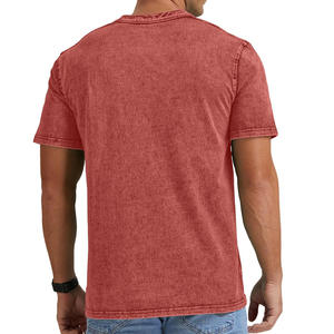 Camiseta de Manga Corta para Hombre, Cuello Redondo, Color Rojo, Corte Holgado, Color Sólido, Informal, Tejido de Poliéster, Logotipo Frontal, Transpirable, Ecológica - Product Image 5