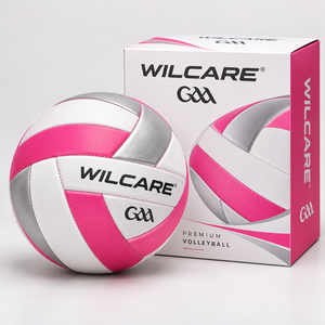 Balón de fútbol gaélico oficial WILCARE GAA, tamaño 4, verde, blanco y plateado, de cuero sintético, para partidos. - Product Image 3