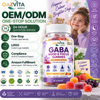 Bonbons Gommeux Naturels pour l'Humeur et la Concentration, Saveurs Fruitées, OEM, GABA, Gommes au Safran pour Enfants, pour le Sommeil et la Relaxation