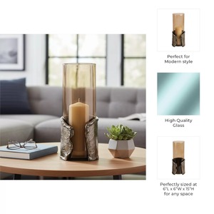 Porte-bougie cylindrique avec base pour la décoration de la maison - Product Image 5