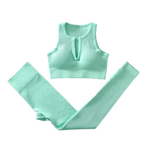 Fabricante de Ropa Deportiva, Conjunto de Yoga para Mujer, Logotipo Personalizado, Ropa de Gimnasio, Tallas Grandes, Ropa Deportiva, Transpirable - Product Image 1