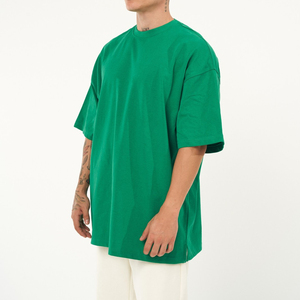 Camiseta de Manga Corta con Cuello Redondo para Hombre, 100% Algodón, Transpirable, Corte Holgado, Informal, para Entrenamiento - Product Image 1