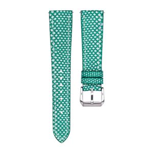 Bracelet de montre en cuir de serpent finition précise avec grain de galet fin pour montres de luxe – Fabrication d'exception - Product Image 2