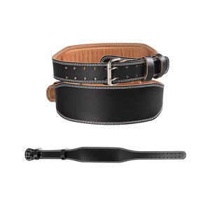 Ceinture de musculation en cuir de vachette pour homme, sangle réglable, ceinture de musculation de haute qualité, design élégant. - Product Image 3