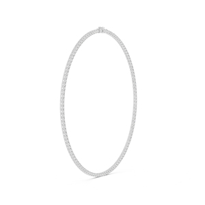Collier en or blanc 14 carats avec diamant rond cultivé en laboratoire pour femme, à porter au quotidien |   Nouveau diamant cultivé - Product Image 6