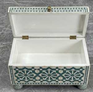 Caja de Joyería Rectangular Moderna con Incrustaciones Marroquíes y Cierre Magnético, con Tapas Lisas para Almacenamiento y Regalo Decorativo para el Hogar - Product Image 4