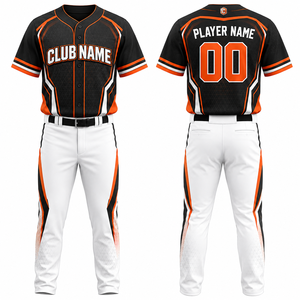 Pantalon de baseball pour enfants en polyester/coton, imprimé par transfert thermique, anti-humidité, avec nom d'équipe personnalisé, taille élastique - Product Image 1