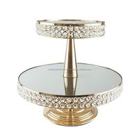 Nouveauté piédestal américain gâteau support pièce maîtresse métal miroir gâteau support anti-dérapant occasionnel fournitures Dessert affichage