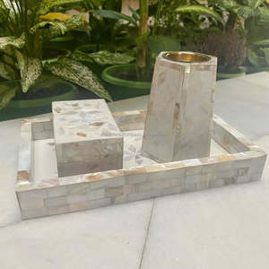 ชุด mubkhar ประกายมุกทำด้วยมือพรีเมี่ยมพร้อมแม่ของไข่มุกเครื่องหอมธูปอาหรับสำหรับหรูหรารอมฎอนกลิ่นหอมในบ้าน - Product Image 1