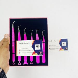 Populaire professionnel personnalisé Logo Durable 10mm longueur pince à épiler 90 degrés Dot Grip pince à épiler en acier inoxydable - Product Image 2