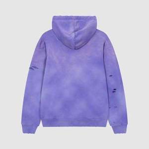 Custom Heavyweight Washed <b>Men</b> Fleece Cotton Distressed <b>Hoodie</b> Acid Wash Pullover Winter <b>Hoodie</b> - Product Image 2