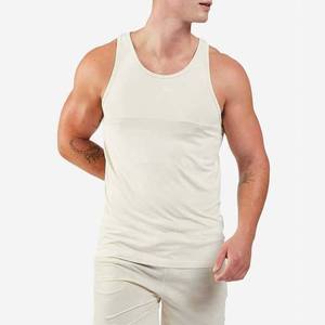 Débardeur sans manches pour homme, col rond, en tricot, couleur unie, respirant, coupe ajustée - Product Image 1