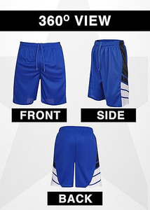 Série Velocity : Lot de 4 shorts de basketball haute performance pour hommes avec graphismes dynamiques sur les panneaux latéraux Shorts pour hommes - Product Image 3