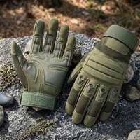 Sarung Tangan Taktis Full Finger Tahan Air Kulit Mikrofiber Unisex Layar Sentuh untuk Olahraga Luar Ruangan Bersepeda Berburu