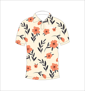 เสื้อโปโลพิมพ์ลายดอกไม้แบบกำหนดเอง แขนสั้น สวมใส่สบาย เหมาะสำหรับกอล์ฟ เทนนิส ชุดทีมฤดูร้อน - Product Image 1