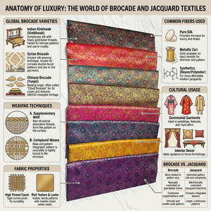 Tissu Brocart Élégant 100% Polyester à Motifs Tissés Riches, Absorbant l'Humidité, Séchage Rapide, Personnalisable pour Tenues Ethniques et Mariages - Product Image 5