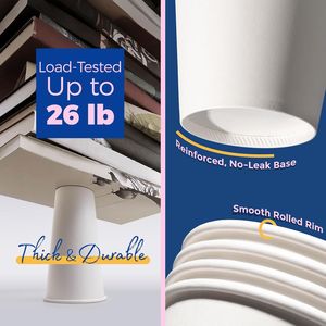 Confezione da 50 Bicchieri di Carta Resistenti da 20 oz per Caffè Caldo, Usa e Getta, con Coperchi Antigoccia e Manicotti per Asporto e Uso Domestico - Product Image 2