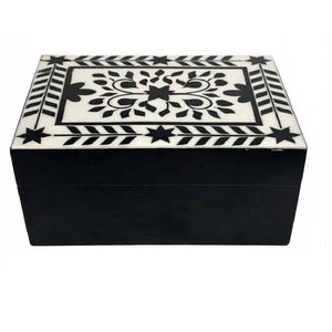 Hot Selling Handcrafted Modern White Square Bone Inlay Jewelry <b>Box</b> Elegant Keepsake Storage <b>Box</b> for Rings <b>Earrings</b> Accessories - Product Image 1