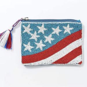 Monedero de tela bordado a mano con cuentas de cristal multicolor, hermoso y personalizado, para mujer, a la moda. - Product Image 4