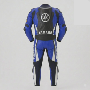 MotoCP Ramaha Racing Cowhide/Kangaroo Leather Suit Jumpsuit/Traje Advanced Protection for Track & Street Made to Measure - Product Image 1
