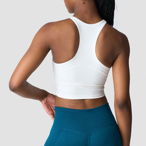 Conjunto Deportivo de Alta Calidad para Verano, Top Corto con Diseño de Sujetador, Sin Mangas, Ajustado al Cuerpo, para Entrenamiento al Aire Libre - Product Image 2