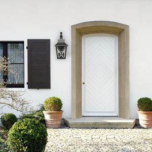 <b>Large</b> Modern 2-Light Outdoor Wall <b>Lantern</b> Black Industrial Style Porch Light Fixture with Glass Modern Outdoor Wall Sconce - Product Image 5