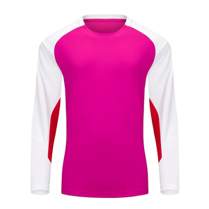 OEM Custom Mens Raglan Long Sleeve T Shirt Two Tone Color Block Contrast Sleeve Activewear Crewneck Cotton Sports Tee Shirt - Product Image 6