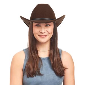 Chapeau de cowboy occidental pour hommes et femmes, chapeau Fedora classique à enrouler avec ceinture à boucle - Product Image 5