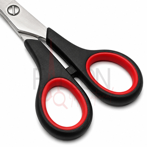 Black Red <b>Handle</b> Barber Scissors Professional Hair Cutting Scissors Stainless Steel Salon <b>Shears</b> - Product Image 4