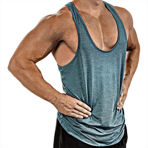 Camiseta sin Mangas de Punto para Hombre Harry Johnson, Color Sólido, Cuello Redondo, Transpirable, Informal, Estilo Vintage, para Entrenamiento, Spandex/Poliéster, Azul - Product Image 1