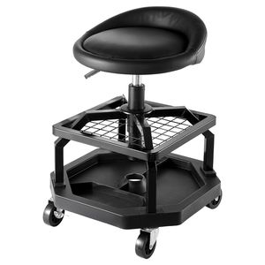 Pneumatic 300 Lbs Capacity Rolling Shop <b>Stool</b> 360 Degrees <b>Adjustable</b> <b>Height</b> Industrial Chair Garage Work Creeper Seat 360 - Product Image 6