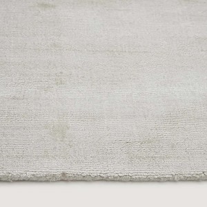 Tapis d'appoint en viscose tissé à la main effet vieilli – Beige soyeux éclatant champagne – Tapis abstrait moderne ultra doux pour salon, chambre et décoration intérieure - Product Image 4