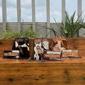 Nouveau luxe usiné à la main en cuir femmes sac à bandoulière 2025 cheveux personnalisés sur peau de vache frange sac à main et fente à la main embrayage Combo ensembles - Product Image 4