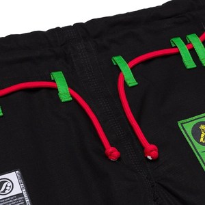 Kimono brésilien unisexe noir BJJ Gi Jiu Jitsu Uniforme 100% coton Haut unisexe Shoyorol Batch # 105 Respirant avec logo personnalisé 440g - Product Image 4