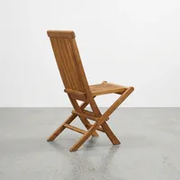 Chaise pliante en teck, finition couleur naturelle, mobilier d'extérieur pour la maison et les restaurants, chaise de salle à manger