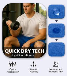 Calzoncillos Boxer para Hombre, Ecológicos, de Spandex/Poliéster, Secado Rápido, Transpirables, Elásticos, Ajuste Cómodo, Cintura Elástica, Ligeros, ODM - Product Image 2