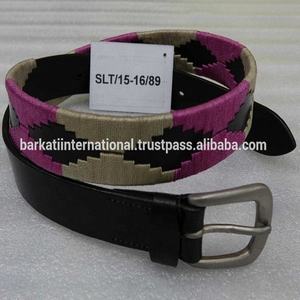 Cinturones de polo de caballo formales unisex Material de piel de vaca con acero para hebilla Producto de cuero genuino - Product Image 2