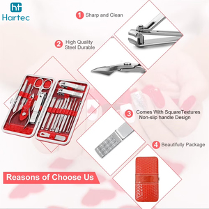 OEM Custom Professional Stainless Steel Manicure and Pedicure Set 19 Piece High Quality Stainless Steel <b>Nail</b> Care Grooming Set - Product Image 2