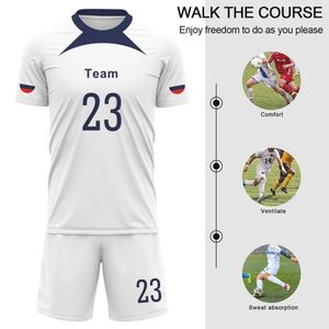 ชุดฟุตบอลรุ่นใหม่มาแรง คุณภาพสูง ผลิตจากโพลีเอสเตอร์ 100% ป้องกันแบคทีเรีย ระบายอากาศได้ดี แห้งเร็ว สไตล์ลำลองสำหรับทีมกีฬา - Product Image 5