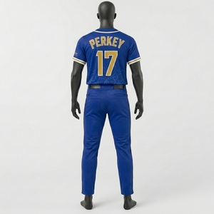 Vêtements de sport personnalisés professionnels avec impression par sublimation intégrale, tissu polyester respirant pour l'identité d'équipe, baseball - Product Image 2