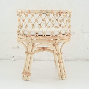 Accessoires pour poupées à prix avantageux, berceau en rotin naturel, mini berceaux, jouets pour bébés et tout-petits - Product Image 2