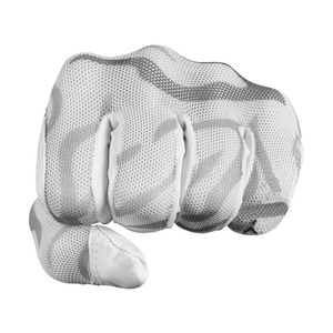 Guante de Golf para Mujer, Palma de Cuero Cabretta, Blanco con Rayas Grises Tipo Tigre, Dorso de Malla Transpirable, Ligero, Agarre Flexible, Mano Izquierda - Product Image 4