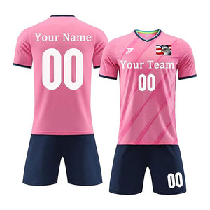 Two Piece Soccer Uniform Set Adult Jersey Shorts Matching Custom Team Logo Number Name OEM Wholesale Pakistan Factory - Product Image 1