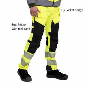 High Visibility Workwear Trousers Water-Proof Oil-Resistant OEM <b>Road</b> Safety Reflective Pant Customizable - Product Image 5
