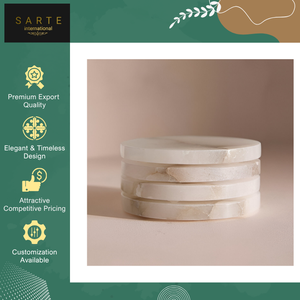 Eco-Friendly Modern Luxury Design Unique Shape Exquisite Customizable Marble <b>Ceramic</b> Drink <b>Coasters</b> for Restaurant Use - Product Image 3
