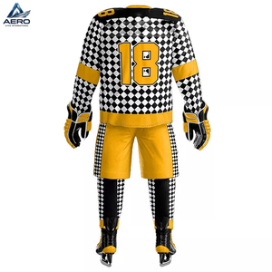 Conjunto de Jersey y Pantalones de Hockey sobre Hielo Personalizados de Alta Calidad, Uniforme de Equipo Profesional Duradero, Diseño y Logotipo Personalizados - Product Image 4